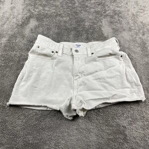Denizen‎ Levis Jean Shorts Womens Size 12 W31* White Frayed High Rise Shorts